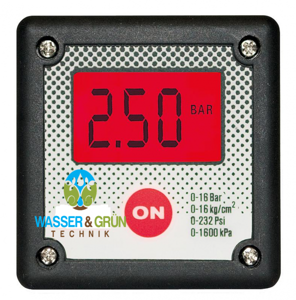 Manometer digital max. 16 bar mit Außengewinde DN6 1/8" AG, digitales Manometer